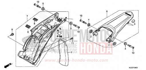 GARDE-BOUE ARRIERE CRF250LD de 2013